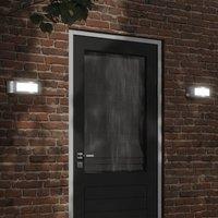 Berkfield Home Outdoor Wall Lights 2pcs Silver Stainless Steel