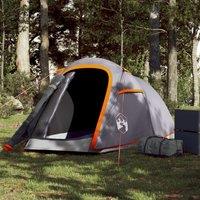 Berkfield Home Camping Tent Tunnel 2-Person Grey & Orange Waterproof