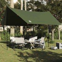 Berkfield Home Camping Tarp Olive Green 438x376x212 cm Waterproof | Size: 438 x 376 x 212 cm