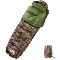 Berkfield Home Mummy Sleeping Bag for Adults Camping 3 Seasons in Green
