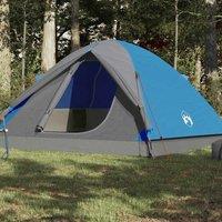 Berkfield Home Camping Tent Dome 6-Person Blue Waterproof