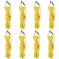 Berkfield Home Tent Guy Ropes with Spanners Reflective 8 pcs 4 m 4 mm in Yellow