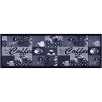 Berkfield Home Kitchen Carpet Washable Coffee Blue 60x300 cm