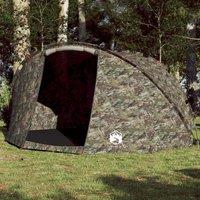 Berkfield Home Fishing Tent 5-Person Camouflage Waterproof in Green