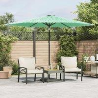 Berkfield Home Garden Parasol with Steel Pole Green 288x288x225 cm | Size: 288 x 288 x 225 cm