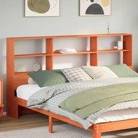 Berkfield Home Headboard with Storage Wax Brown 180 cm Solid Wood Pine