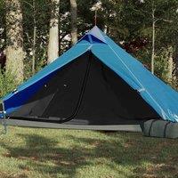 Berkfield Home Camping Tent Tipi 1-Person Blue Waterproof