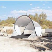 Berkfield Home Beach Tent Grey Pop-up Waterproof