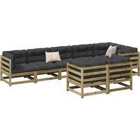 8 Piece Garden Sofa Set Impregnated Wood Pine