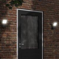 Berkfield Home Outdoor LED Wall Light Black Die-cast Aluminium