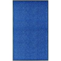 Berkfield Home Doormat Washable Blue 90x150 cm