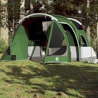 Berkfield Home Camping Tent Tunnel 4-Person Green Waterproof