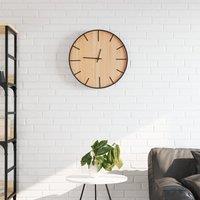 Berkfield Home Wall Clock Brown √39 cm Iron & Engineered Wood