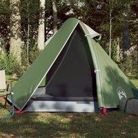 Berkfield Home Camping Tent Dome 2-Person Green Waterproof