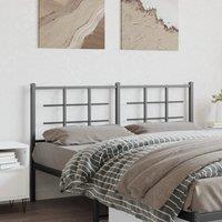 Metal Headboard Black 160 cm
