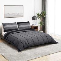 Berkfield Home Duvet Cover Set Dark Grey 260x220 cm Cotton