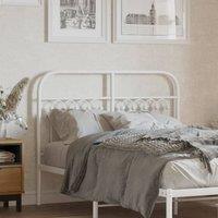 Berkfield Home Metal Headboard White 120 cm