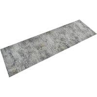 Berkfield Home Kitchen Rug Washable Beton 60x180 cm Velvet in Grey