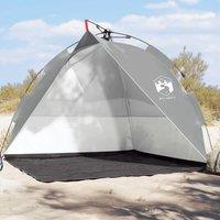 Berkfield Home Beach Tent Grey Quick Release Waterproof