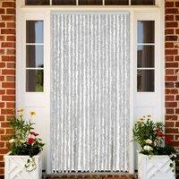 Berkfield Home Fly Curtain Grey 90x220 cm Chenille