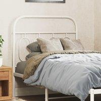 Berkfield Home Metal Headboard White 80 cm