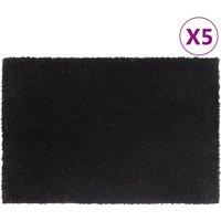Berkfield Home Door Mats 5 pcs Black 40x60 cm Tufted Coir in Brown