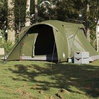 Berkfield Home Family Tent Dome 6-Person Olive Green Waterproof