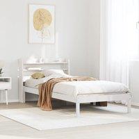 Berkfield Home Bed Frame without Mattress White 100x200 cm Solid Wood Pine