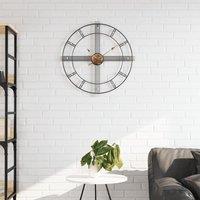 Berkfield Home Wall Clock Black √60 cm Iron