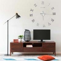 Berkfield Home 3D Wall Clock Modern Design Silver 100 cm XXL