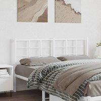 Berkfield Home Metal Headboard White 160 cm