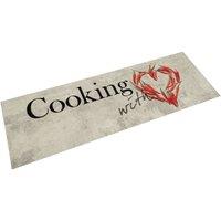 Berkfield Home Kitchen Rug Washable Peper Cooking 45x150 cm Velvet in Grey