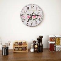 Berkfield Home Vintage Wall Clock Flower 30 cm