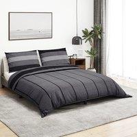 Berkfield Home Duvet Cover Set Dark Grey 155x220 cm Cotton