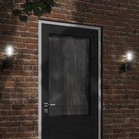 Berkfield Home Outdoor Wall Light Black Stainless Steel