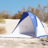 Berkfield Home Beach Tent Azure Blue 268x223x125 cm 185T Polyester | Size: 268 x 223 x 125 cm