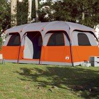 Berkfield Home Family Tent Cabin 9-Person Grey Waterproof