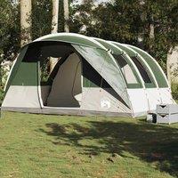 Berkfield Home Camping Tent Tunnel 5-Person Green Waterproof
