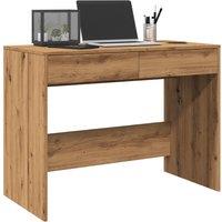 Berkfield Home Desk Artisan Oak 101x50x76.5 cm Engineered Wood in Brown