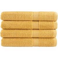 Berkfield Home Premium Towels SOLUND 4pcs Gold 100x200cm 600gsm
