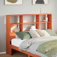 Berkfield Home Headboard with Storage Wax Brown 150 cm Solid Wood Pine