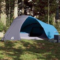 Berkfield Home Camping Tent Dome 4-Person Blue Waterproof