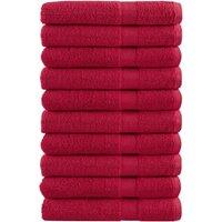 Berkfield Home Premium Sauna Towels SOLUND 10 pcs Red 80x200 cm 600 gsm