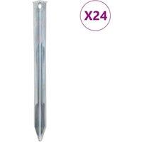 Berkfield Home Tent Pegs 24 pcs 22 cm 20 mm Galvanised Steel