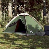 Berkfield Home Camping Tent Dome 2-Person Green Waterproof