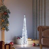 Berkfield Home Acrylic Decorative LED Light Cone Cold White 90 cm