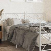 Berkfield Home Metal Headboard White 160cm