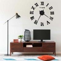 Berkfield Home 3D Wall Clock Modern Design Black 100 cm XXL