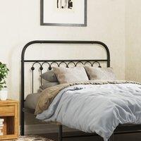 Berkfield Home Metal Headboard Black 100 cm