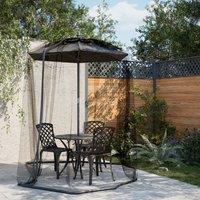 Berkfield Home Mosquito Net for Umbrella 220 Mesh Black 300x230 cm | Size: 300x230 cm